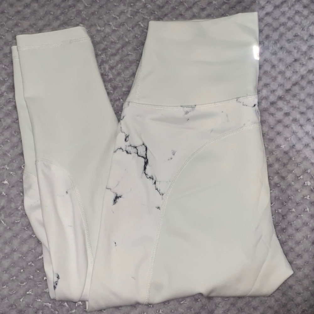 Buffbunny Collection White Marble Leggings